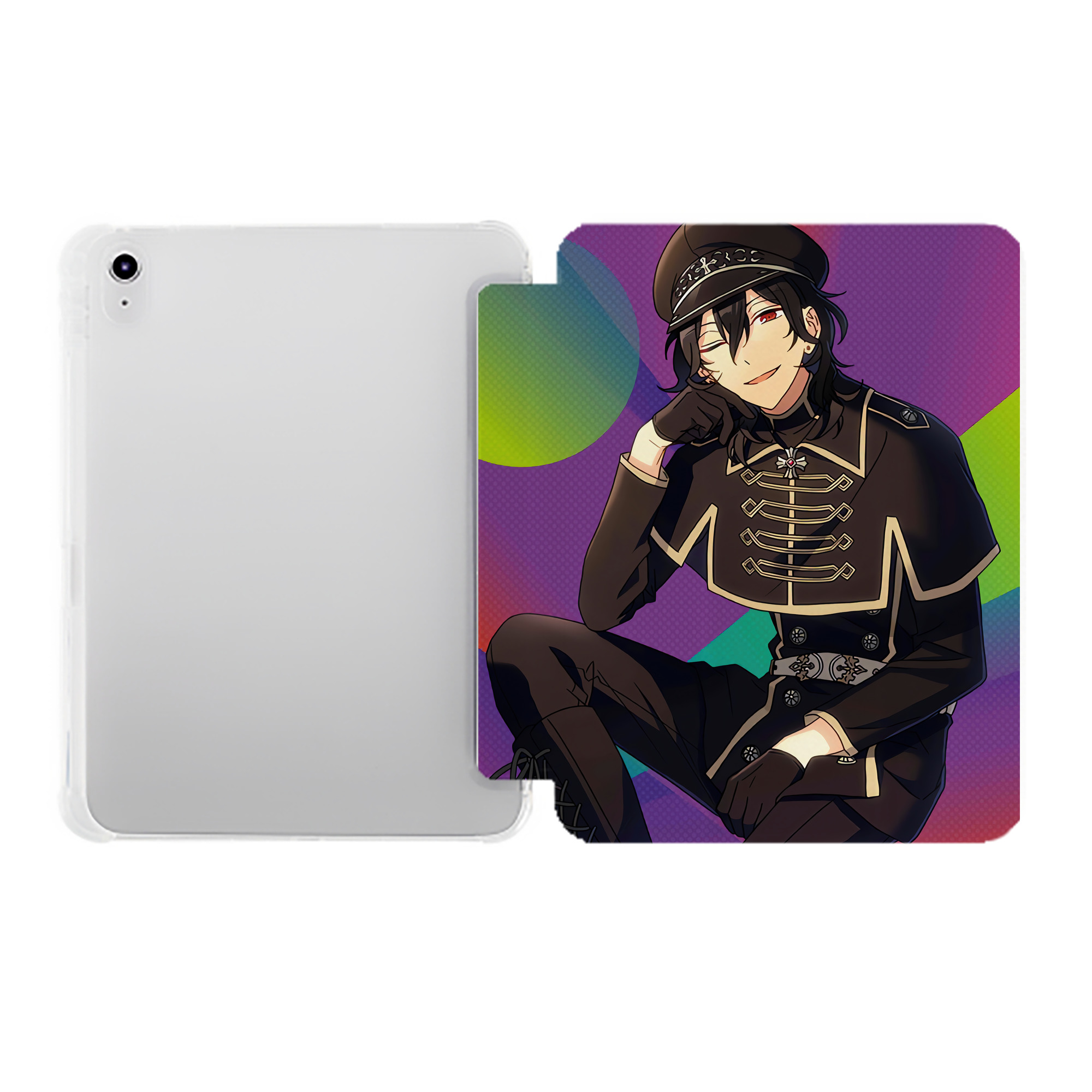 （画像用） あんさんぶるスターズ! Ensemble Stars IPad ケース ペン収納付き 三つ折りスタンド PUレザー×シリコン 対応機種9.5/10.5/10.9インチ